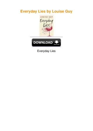 Everyday Lies by Louise Guy