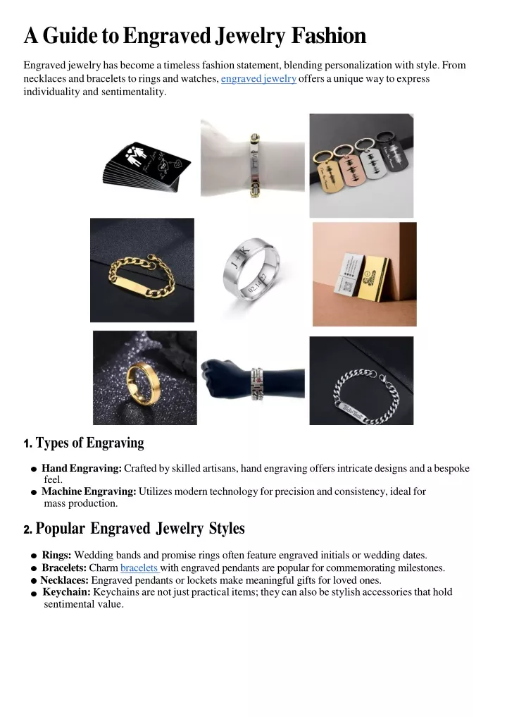 a guide to engraved jewelry fashion