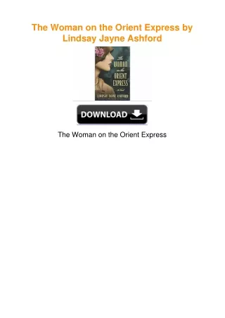The Woman on the Orient Express by Lindsay Jayne Ashford