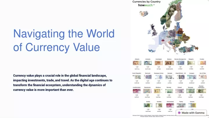 navigating the world of currency value