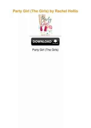Party Girl (The Girls) by Rachel Hollis