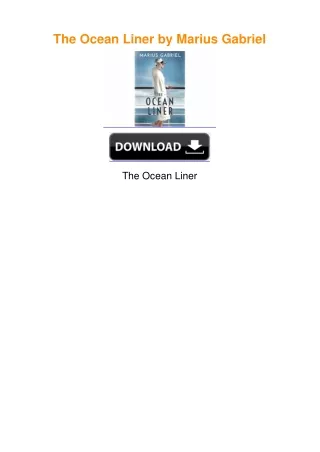 The Ocean Liner by Marius Gabriel