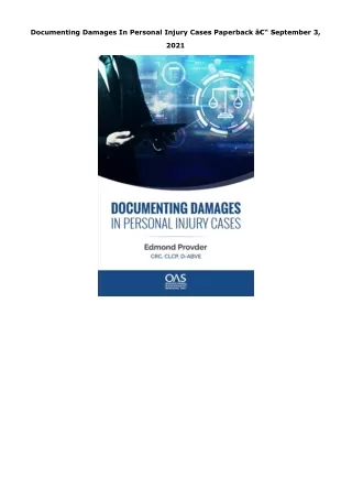 PDF Download Documenting Damages In Personal Injury Cases Paperback â€“ Septembe