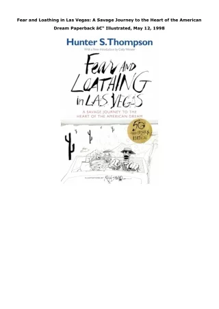 Download Fear and Loathing in Las Vegas: A Savage Journey to the Heart of the Am