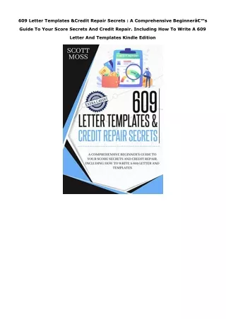 Ebook (download) 609 Letter Templates & Credit Repair Secrets : A Comprehensive