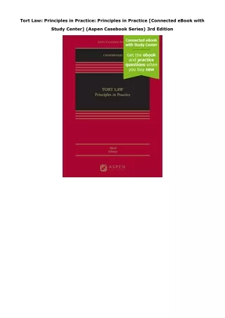 Kindle (online PDF) Tort Law: Principles in Practice: Principles in Practice [Co