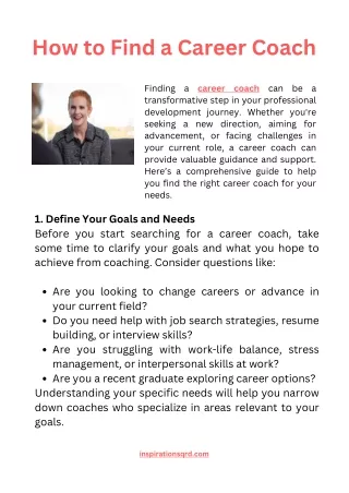 How to Find a Career Coach