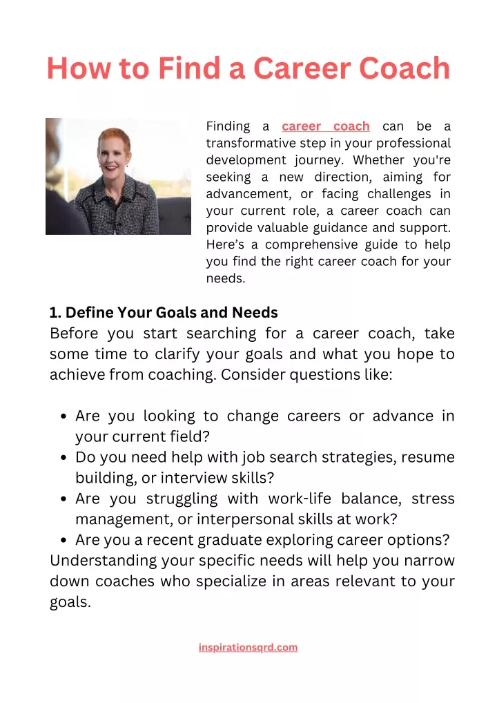 how to find a career coach