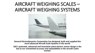 Advanced Aircraft Weighing Systems | General Electrodynamics Corporation