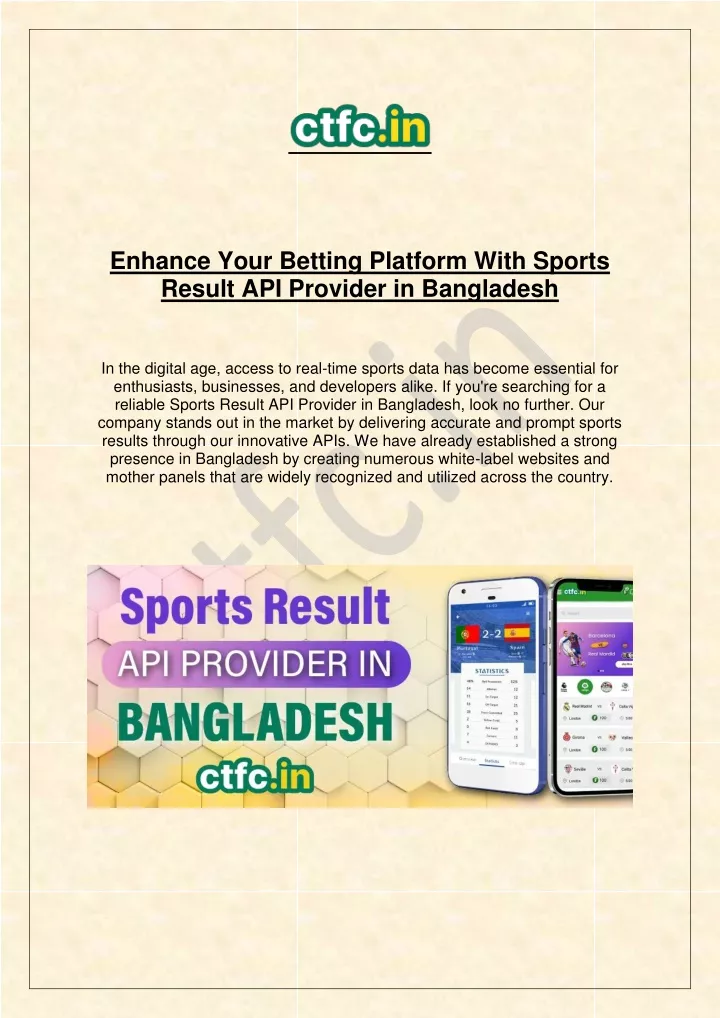 enhance your betting platform with sports result