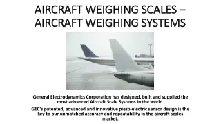 Advanced Aircraft Weighing Systems | General Electrodynamics Corporation