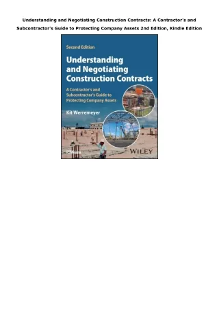 PDF Understanding and Negotiating Construction Contracts: A Contractor's and Sub