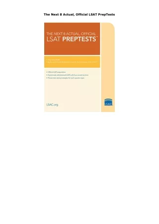 PDF The Next 8 Actual, Official LSAT PrepTests
