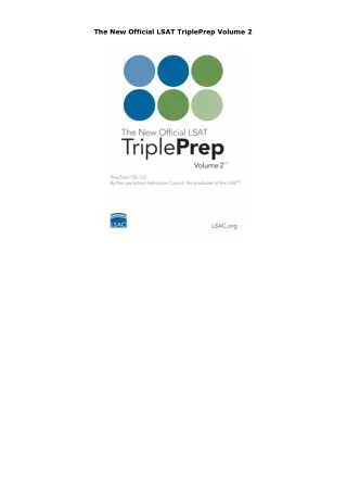 Ebook (download) The New Official LSAT TriplePrep Volume 2
