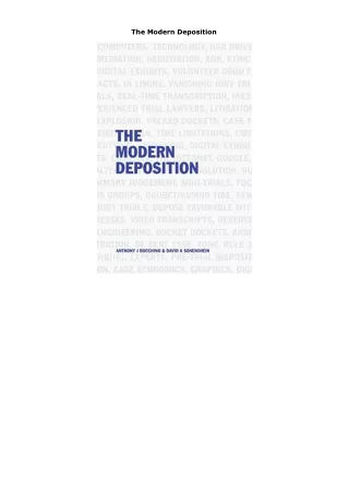 Download PDF The Modern Deposition