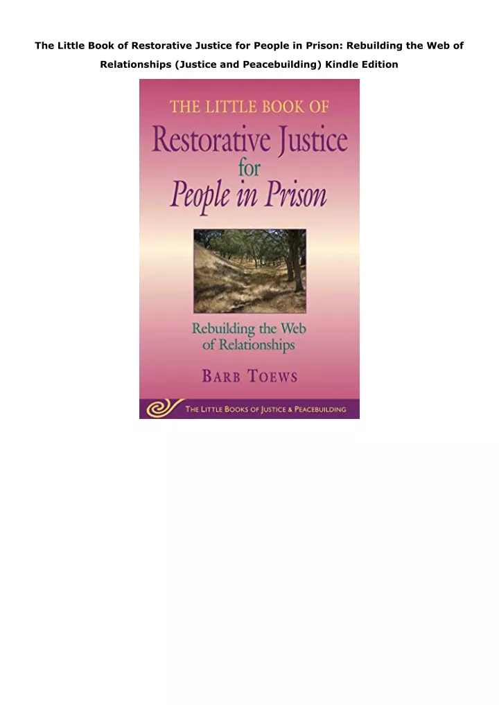 PPT - PDF Download The Little Book of Restorative Justice for People in ...