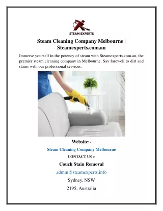 Steam Cleaning Company Melbourne  Steamexperts.com