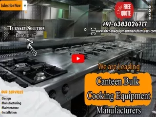 Canteen Bulk Cooking Equipment, Canteen Bulk Cooker, SS Canteen Kitchen Equipment, Commercial Canteen Cooking Range, Che