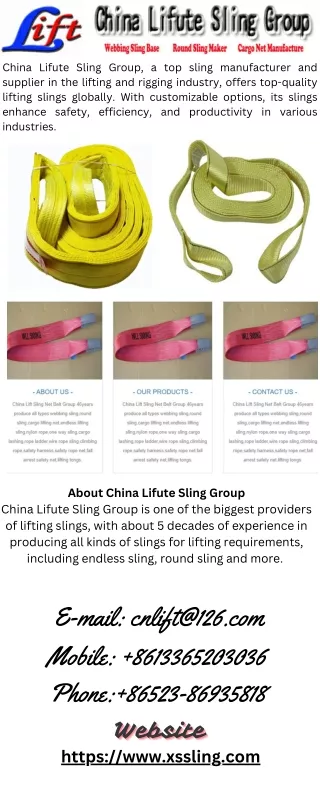 china lifute sling group a top sling manufacturer