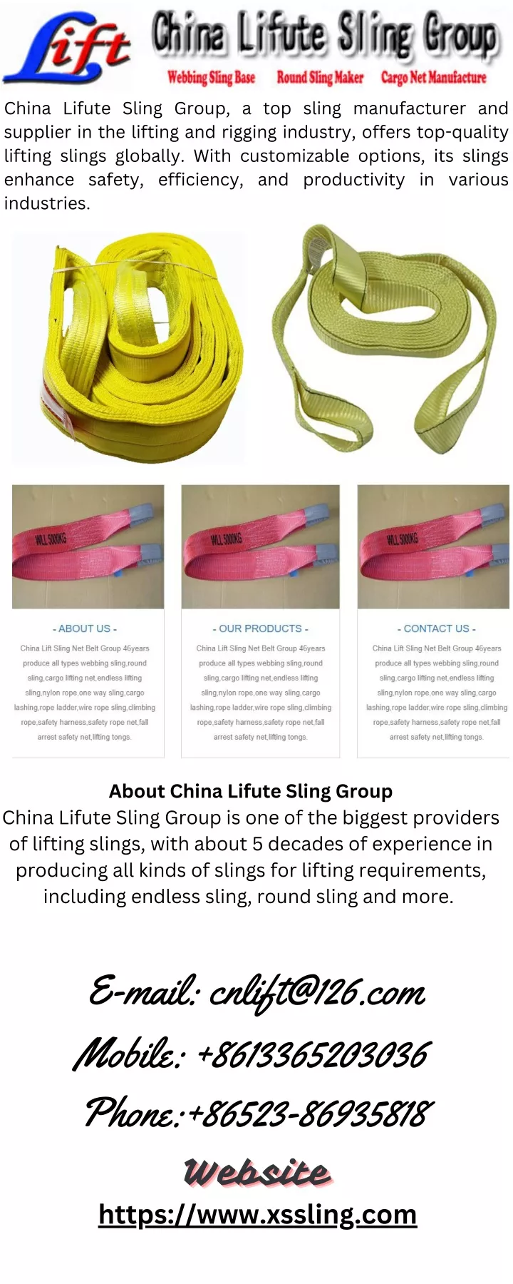 china lifute sling group a top sling manufacturer