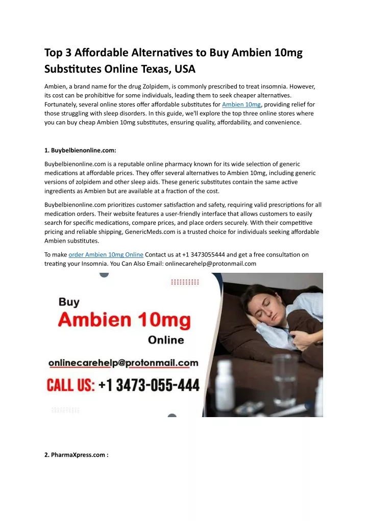 top 3 affordable alternatives to buy ambien 10mg