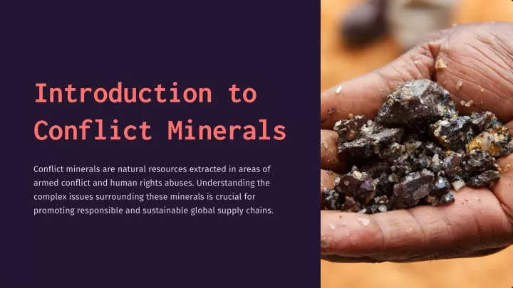 introduction to conflict minerals