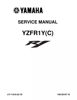 2010 Yamaha YZFR1000Z Service Repair Manual