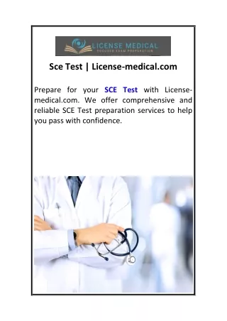 Sce Test  License-medical.com