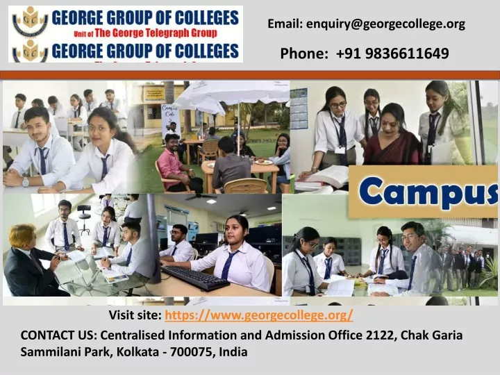 email enquiry@georgecollege org