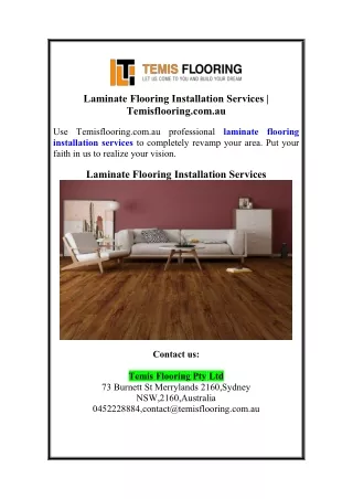 laminate flooring installation services