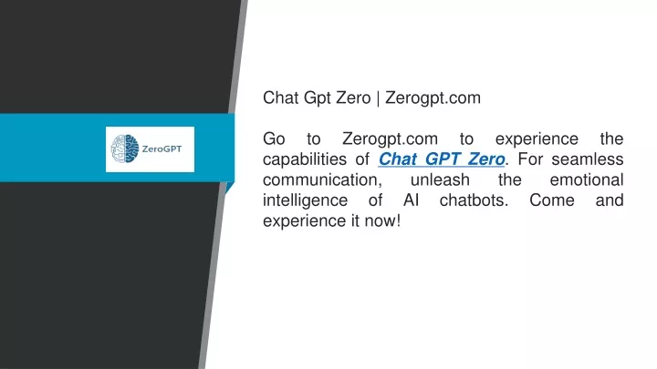 chat gpt zero zerogpt com go to zerogpt