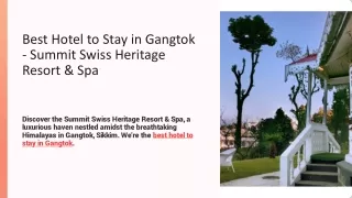 Summit Ttakshang Residency Hotel & Spa: Your Ideal Stay in Gangtok