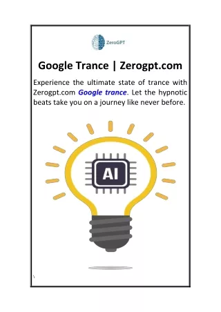 Google Trance  Zerogpt.com