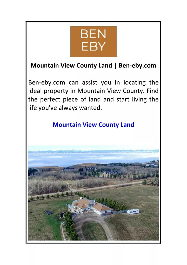 mountain view county land ben eby com