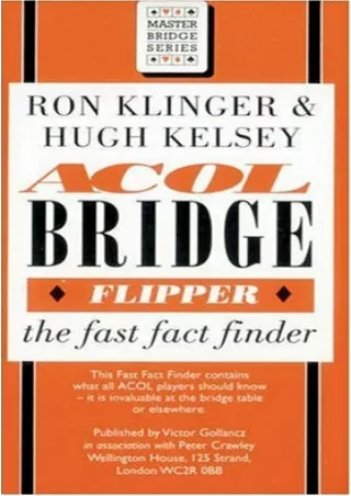 ✔pdf⚡  Acol Bridge Flipper: The Fast Fact Finder (Master bridge series)
