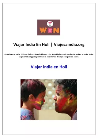 Viajar India En Holi | Viajesaindia.org