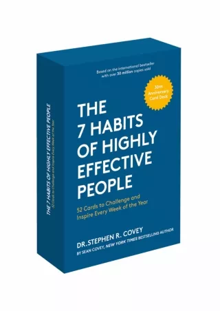⚡pdf✔ The 7 Habits of Highly Effective People: 30th Anniversary Card Deck (The