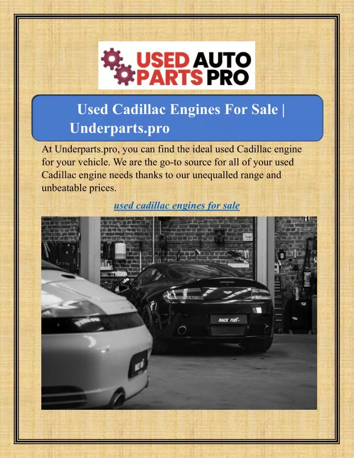 at underparts pro you can find the ideal used