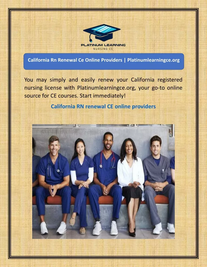 california rn renewal ce online providers