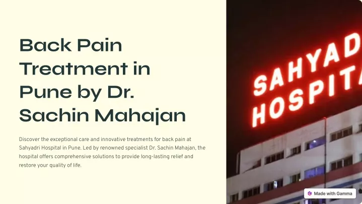 back pain treatment in pune by dr sachin mahajan