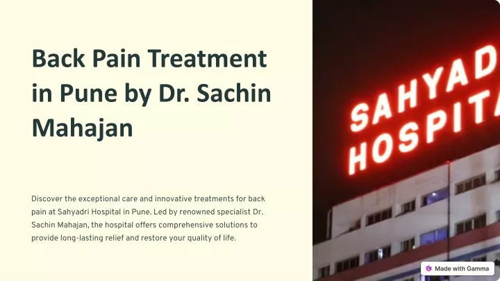 back pain treatment in pune by dr sachin mahajan