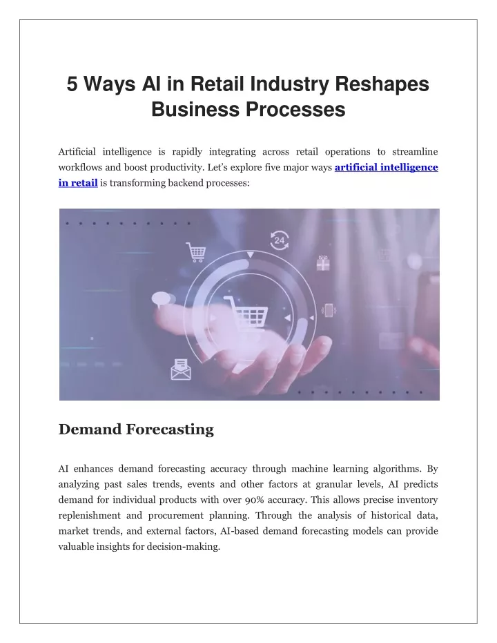 5 ways ai in retail industry reshapes business