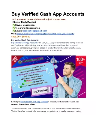 Looking to Buy Verified Cash App Accounts-100% BTC