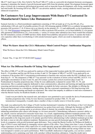 mk 677 and cancer cells how solid is the proof