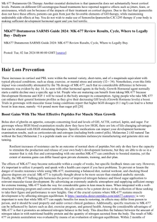 Mk-677 Vs Hgh A Detailed Comparison