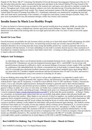 Mk-677 Ibutamoren Peptide Therapy At The Renew Vitality Clinic: Benefits For Guy