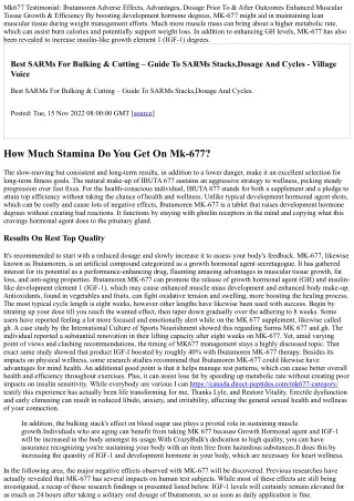 Understanding The Side Effects And Dose Of Mk 677_chemicalbook