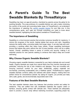 a parent s guide to the best swaddle blankets