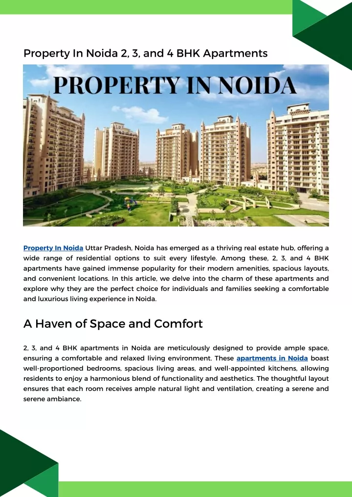 property in noida 2 3 and 4 bhk apartments