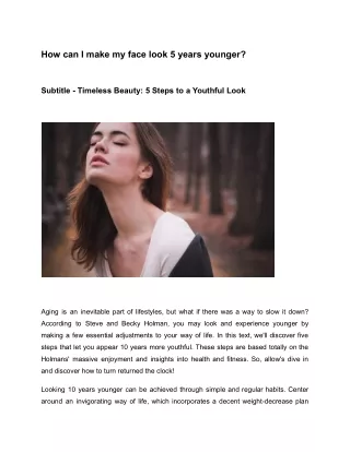 _How can I make my face look 5 years younger_